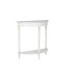 Elizabeth White Pine Wood Half Moon Console K/D