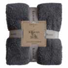Teddy Fleece Throw Charcoal 1300x1800mm