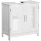 Kleankin Bathroom Pedestal Under Sink Cabinet - White