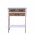 Interiors By Ph Console Table 3 Drawers Pearl White / Sahara