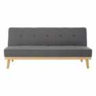 Interiors By Ph 3 Seat Sofa Bed Grey Linen Rubberwood Legs