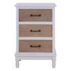 Interiors By Ph 3 Drawer Chest Pearl White / Sahara Finish