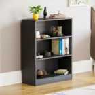 Cambridge 3 Tier Low Bookcase Black
