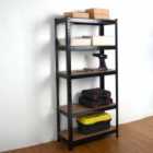 House of Home 1.5M Heavy Duty Steel & Mdf 5 Tier Racking In Black