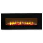 Sureflame 1.8kw Electric Wall Mounted Fire w/ Remote - Black