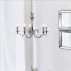 Ensora Lighting Phoenix 5 Light Chandelier Ceiling Light Chrome