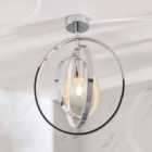 Ensora Lighting Skye Bathroom Semi Flush Ceiling Light
