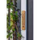 Useful Wooden Wall Thermometer - Brown