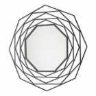 Crossland Grove Stella Black Wall Mirror - 910 X 910Mm