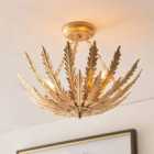 Ensora Lighting Nisha Flush Ceiling Light Gold