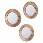 Crossland Grove Kneel Set Of 3 Scatter Mirrors Gold - 510 X 50 X 510mm