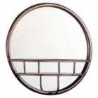 Crossland Grove Teynham Round Wall Mirror Black - 400mm