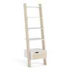 Furniture To Go Oslo Leaning Bookcase 1 Drawer In White And Oak Effect
