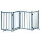 PawHut Freestanding Pet Gate For Doorways/Stairs - Blue And Grey