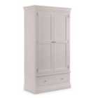 Julian Bowen Clermont 2 Door 1 Drawer Wardrobe Light Grey
