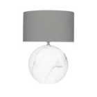 Large Marble Effect Ceramic Table Lamp