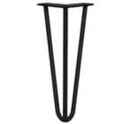 4 X Hairpin Leg - 12 - Black - 3 Prong - 12M