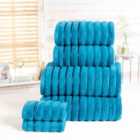 550 gsm Ribbed Towel Bale - 6 Piece - Teal