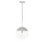 Interiors By PH 35Cm Pendant Light Chrome Metal Clear Glass Shade