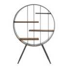 Interiors By PH Round Shelf Unit Fir Wood Metal