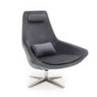 Interiors By PH Grey Velvet Chair Silver Star Base