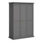 Furniture To Go Paris Wardrobe With 3 Doors In Matt Grey