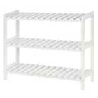 HOMCOM 3 Tier Shoe Rack Slatted Shelves 57X70cm