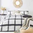 The Line Yard Mohair Check Single Duvet Cover Set Cotton Natural/Black
