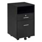 Vinsetto Mobile Lockable File Cabinet Storage - Black