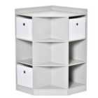 HOMCOM Kids Storage Cabinet Corner Organizer With Anti Tipping Hardware Drawer