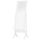 HOMCOM Freestanding Dressing Mirror 148X47cm Adjustable Angle White Frame Home