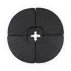 Outsunny 4pc Umbrella Base Sun Parasol Stand Holder Weight Sand Water Filled