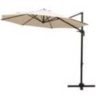 Outsunny 3m Cantilever Hanging Aluminium Frame Parasol w/ Hand Crank