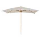 Outsunny Wooden Garden Parasol Sun Shade Patio Umbrella Canopy Cream