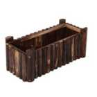 Outsunny Raised Flower Bed Wooden Rectangular Planter Box