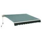 Outsunny Retractable Awning 2.5 x 2m - Green