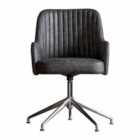 Canning Swivel Chair Antique Ebony