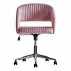 Greenwich Swivel Chair Pink Velvet