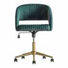 Greenwich Swivel Chair Green Velvet