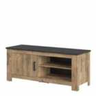 Furniture To Go Rapallo 1 Door 138 Cm TV Cabinet In Chestnut And Matera Grey