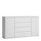 Furniture To Go Fribo 2 Door 4 Drawer Wide Sideboard In White