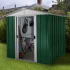 Yardmaster Emerald Metal Apex Shed 6'x4.5' w/ Floor Frame