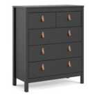 Furniture To Go Barcelona Chest 3+2 Drawers In Matt Black