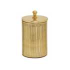 Interiors By Ph Aluminium Canister With Lid Gold Finish
