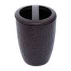 Interiors By Ph Hammered Aluminium Toothbrush Holder - Dark Bronze