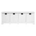 Interiors By PH 4 Drawer Bench White