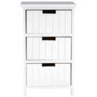 Interiors By PH 3 Drawer Chest White