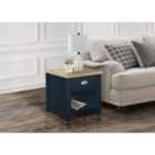 Birlea Highgate 1 Drawer Lamp Table Navy And Oak