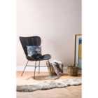 Desser Porto Rattan Wing Chair In Black