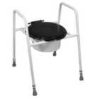 Aidapt Solo Skandia Raised Toilet Frame with Seat and Lid - Black & White